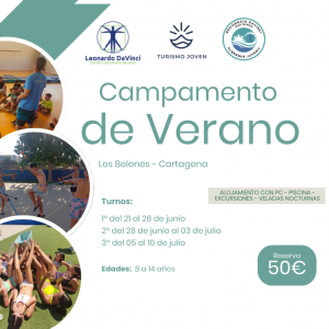 Campamento DaVinci Los Belones (Cartagena, Murcia) - Reserva campamento DaVinci